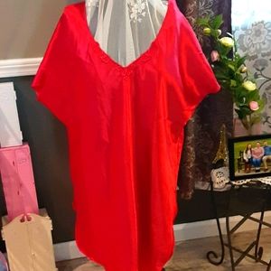 1x satin like red sexytime nighty